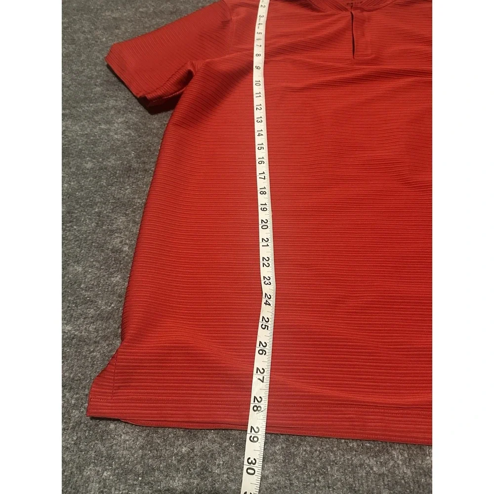 Nike Polo Shirt Mens L Red Tiger Woods Dri-FIT Golf Blade Collar CT3795-687